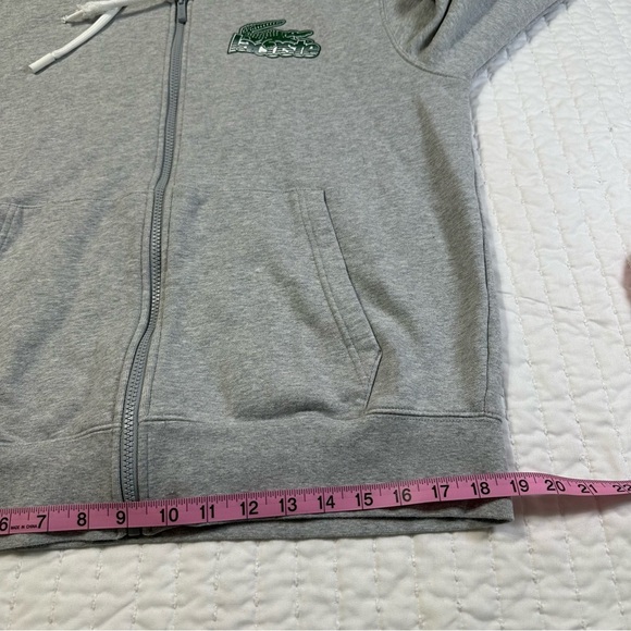 Lacoste Classic Fit Gray Bomber Jacket With Pockets Front - Picture 5 of 16